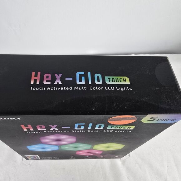 Merkury Hex-Glow Multi-Color Touch Activated Hex lights w/ Remote Control 5 pk - Picture 3 of 11